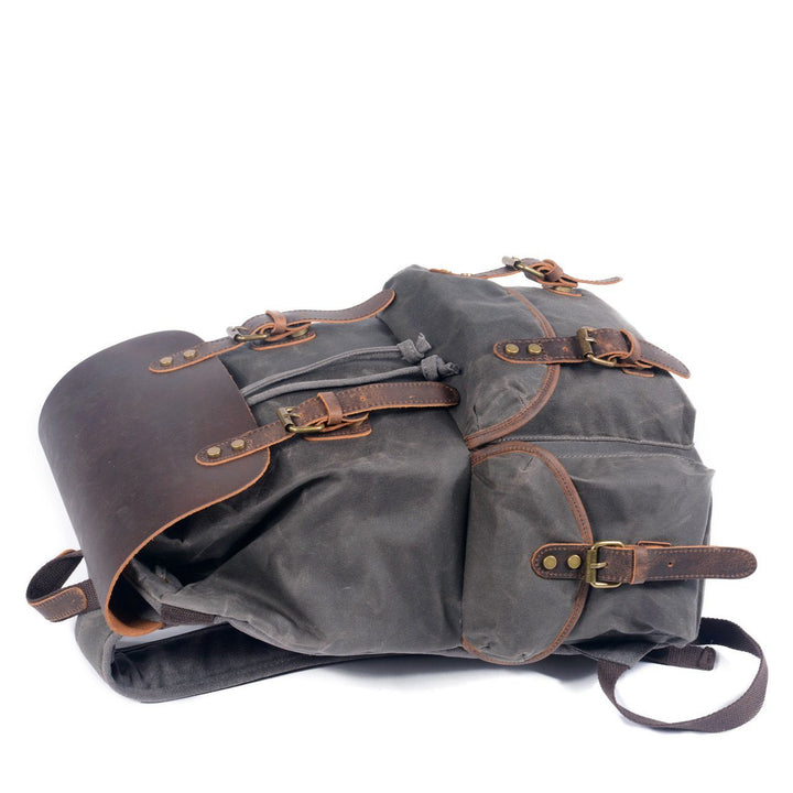 Linen Leather Backpack | Asher