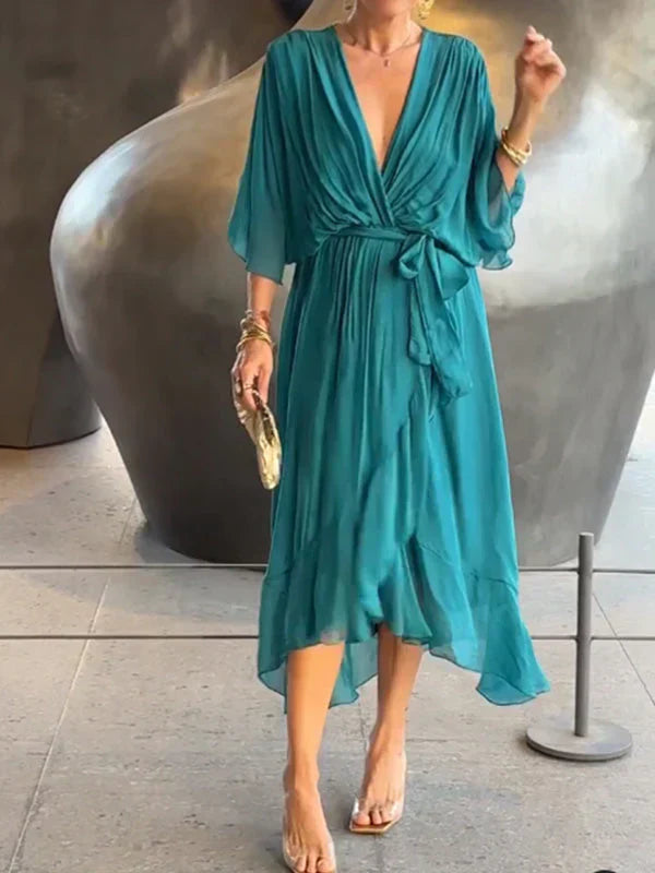 Lyra | Whisper-Soft V-Neck Dress