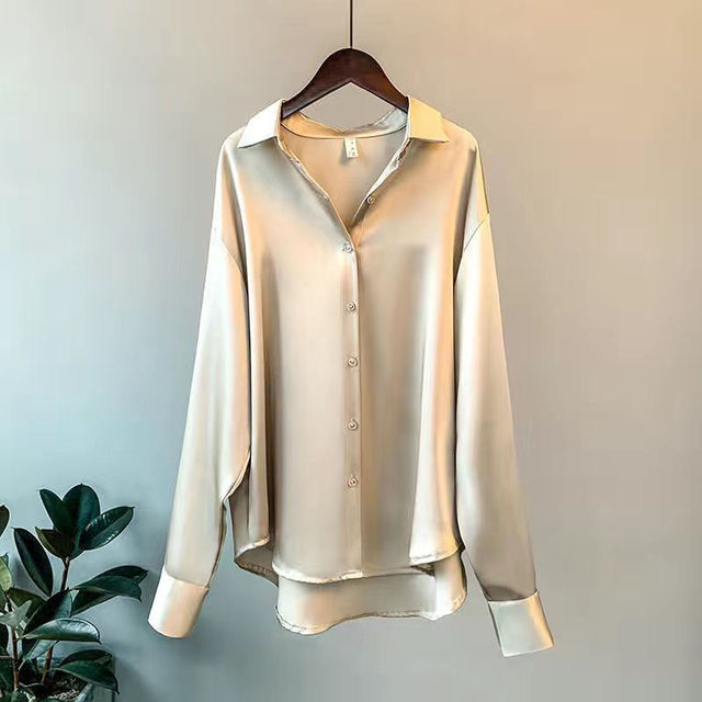 Lily™ | Luxe Satin Button-Down Blouse