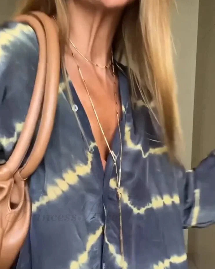 Sienna Wave – Boho Tie-Dye Dress