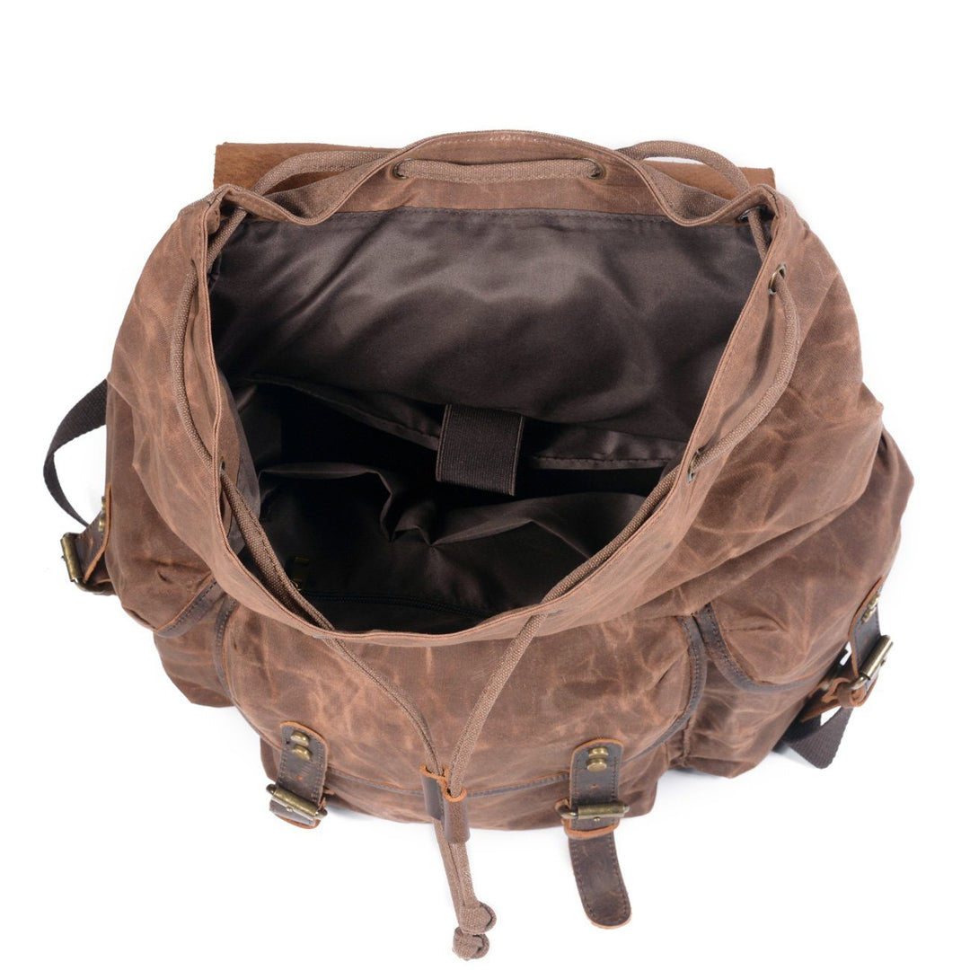Linen Leather Backpack | Asher