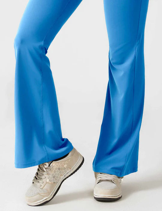 BlendApparel V-Waist Flare-Leg Jumpsuit