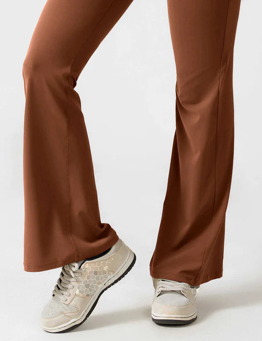 BlendApparel V-Waist Flare-Leg Jumpsuit