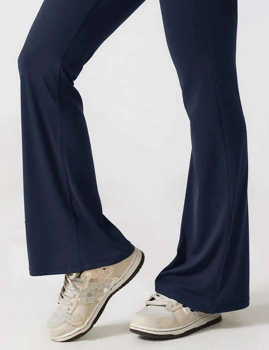BlendApparel V-Waist Flare-Leg Jumpsuit