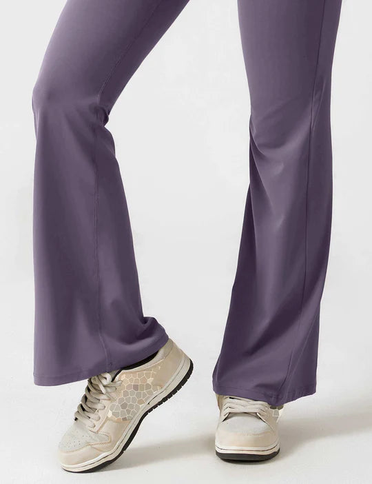 BlendApparel V-Waist Flare-Leg Jumpsuit