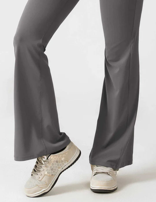 BlendApparel V-Waist Flare-Leg Jumpsuit