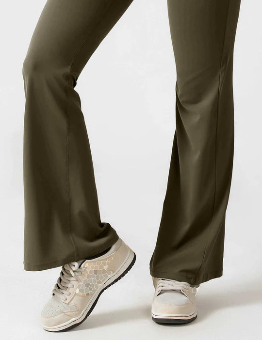BlendApparel V-Waist Flare-Leg Jumpsuit